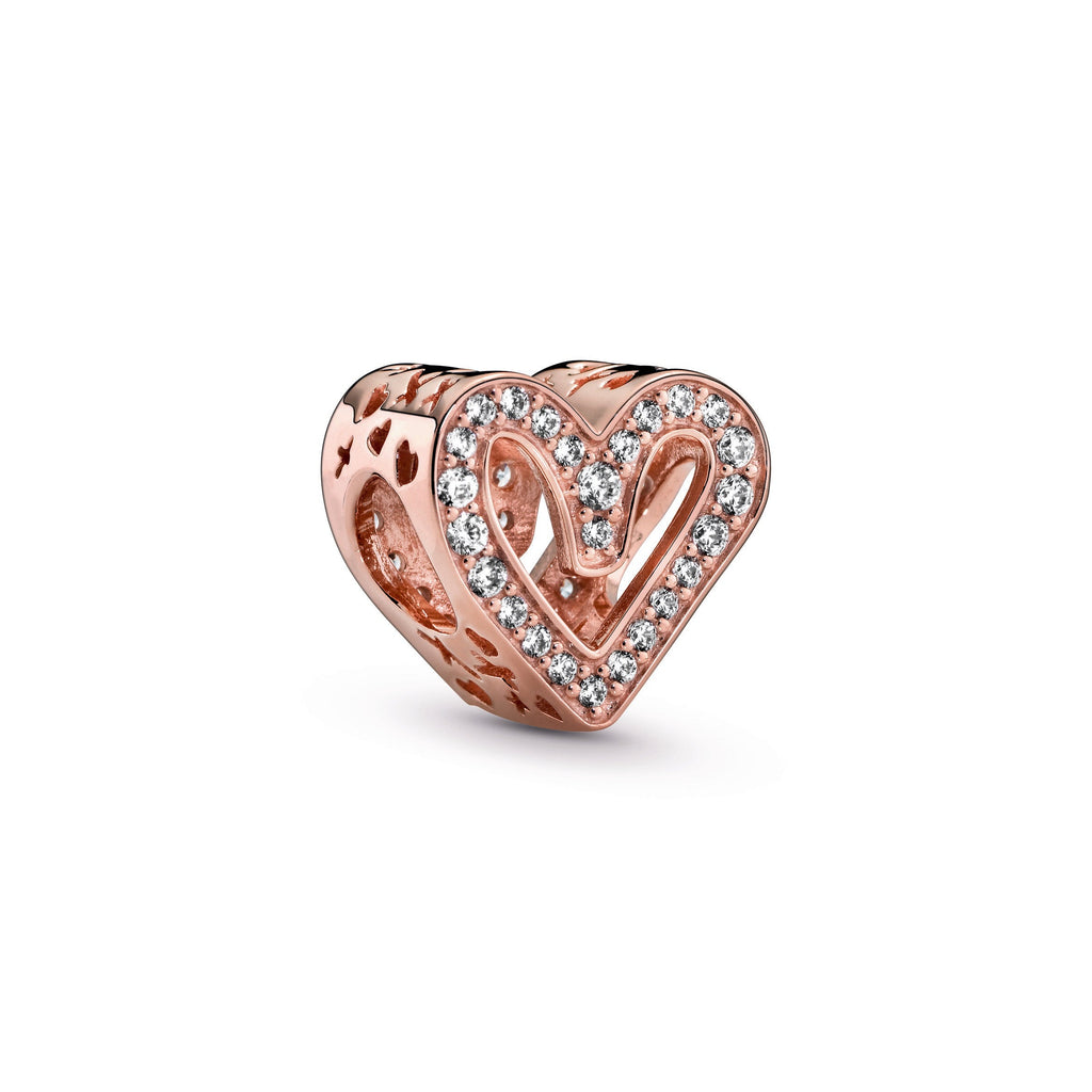 Pandora Sparkling Freehand Heart Charm