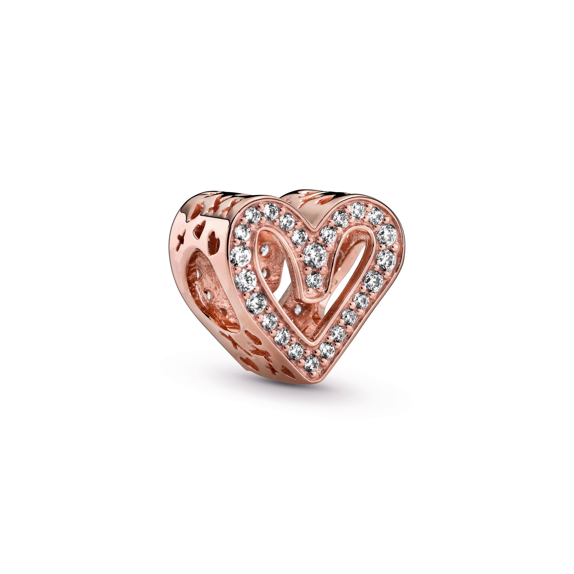 Pandora Sparkling Freehand Heart Charm