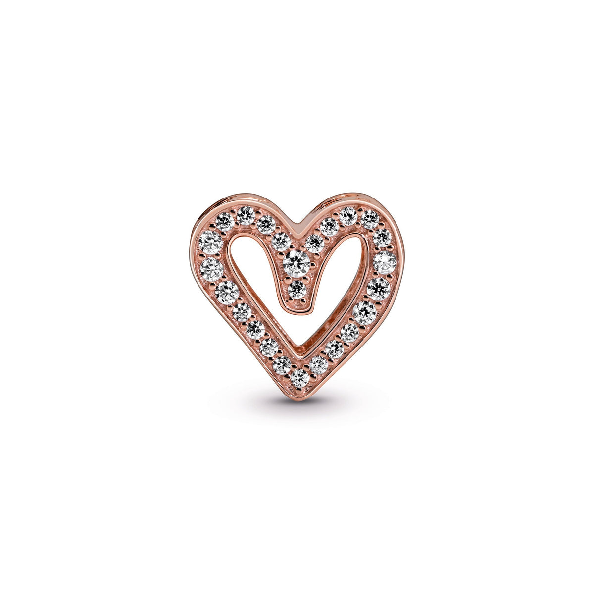 Pandora Sparkling Freehand Heart Charm