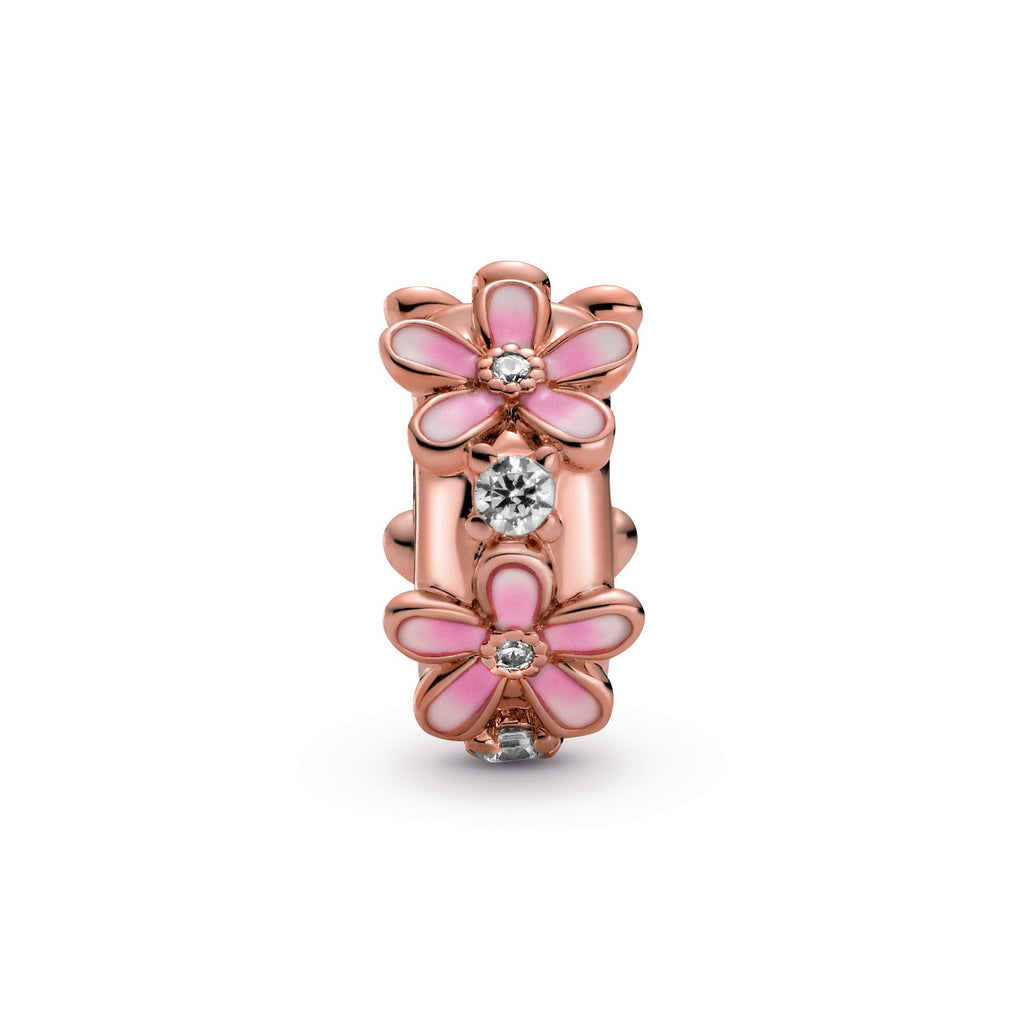 Pandora Pink Daisy Spacer Clip Charm