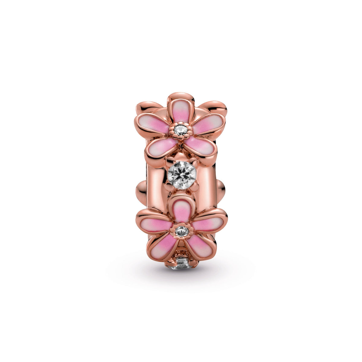 Pandora Pink Daisy Spacer Clip Charm