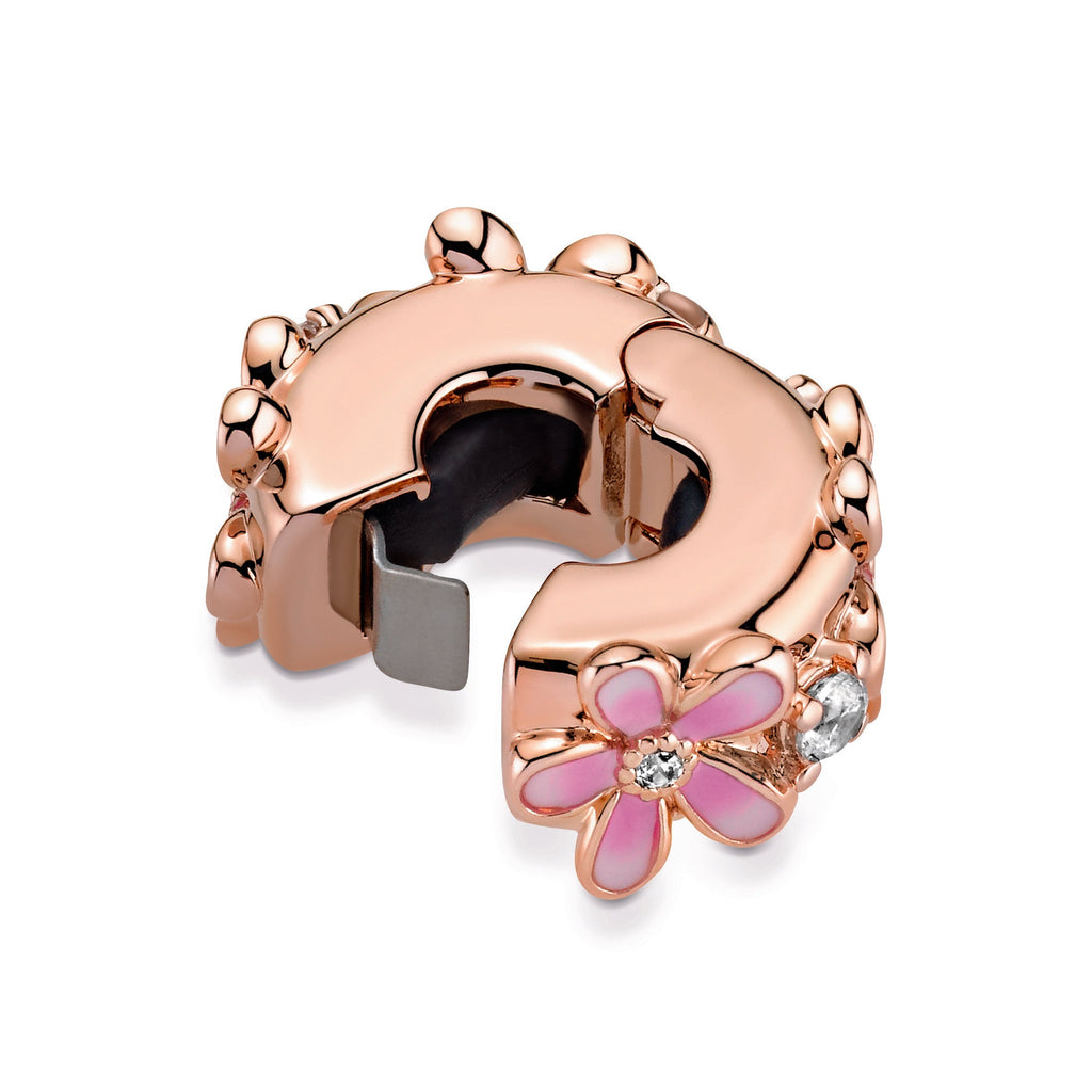 Pandora Pink Daisy Spacer Clip Charm