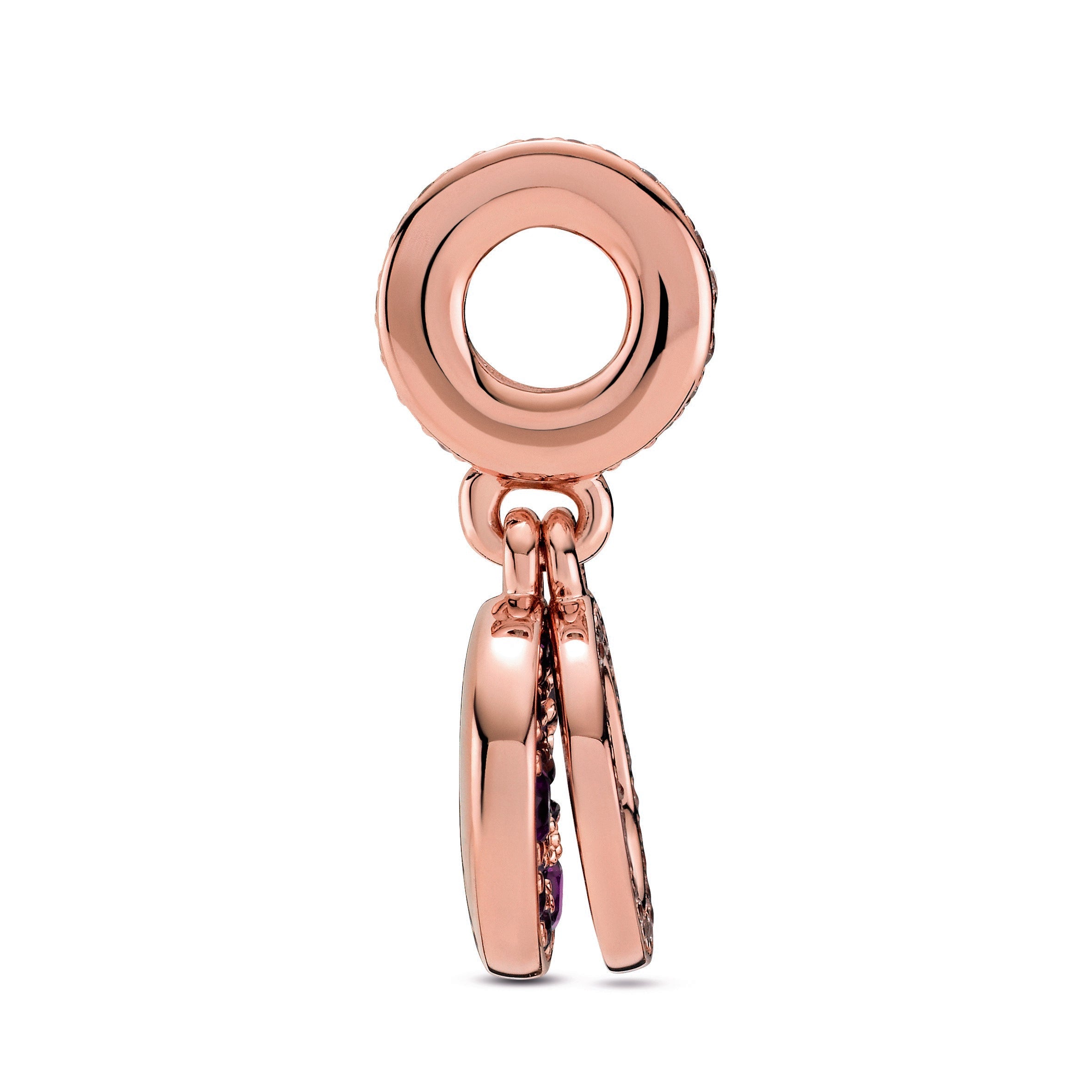 Pandora Sparkling Pink Disc Double Dangle Charm