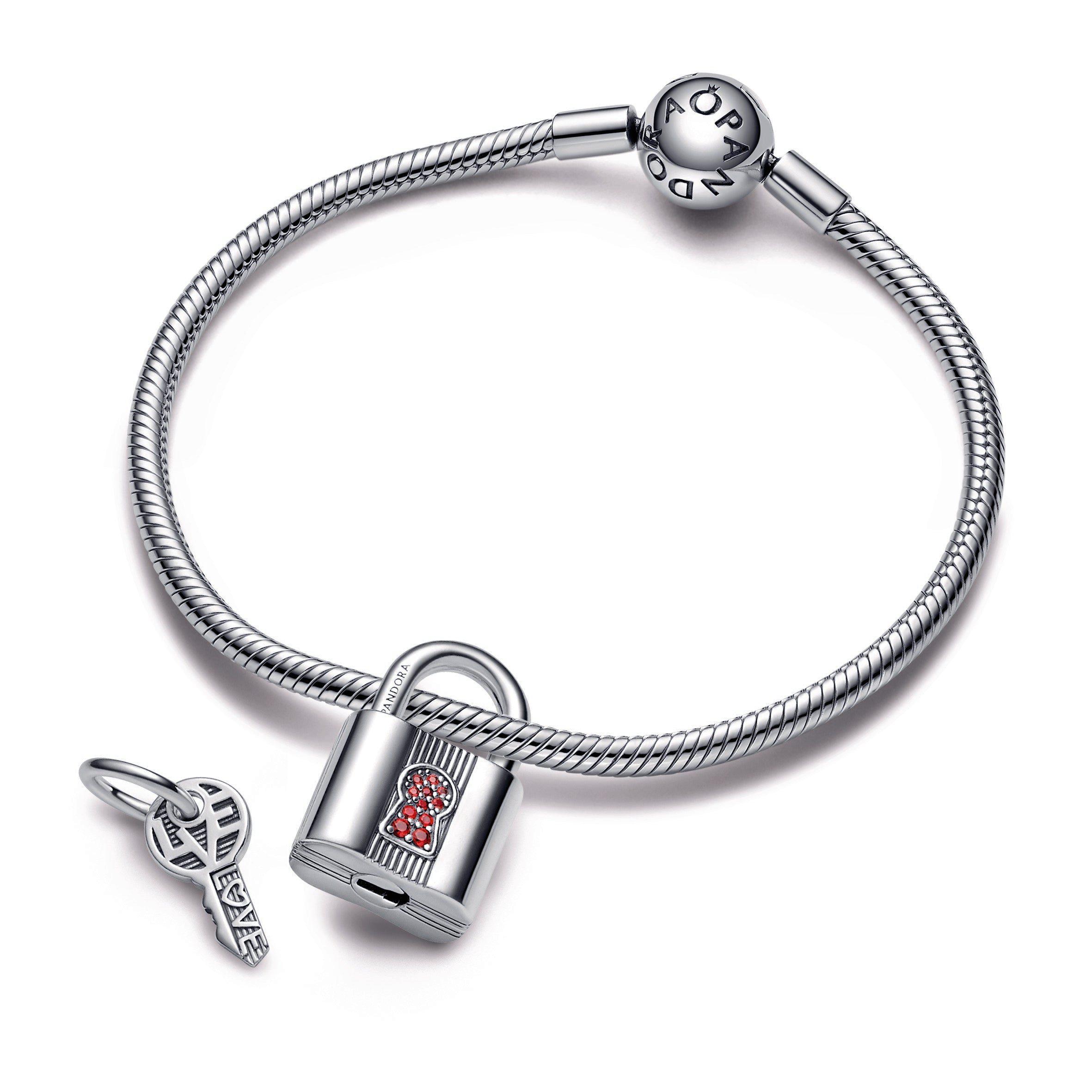 Pandora Padlock and Key Dangle Charm