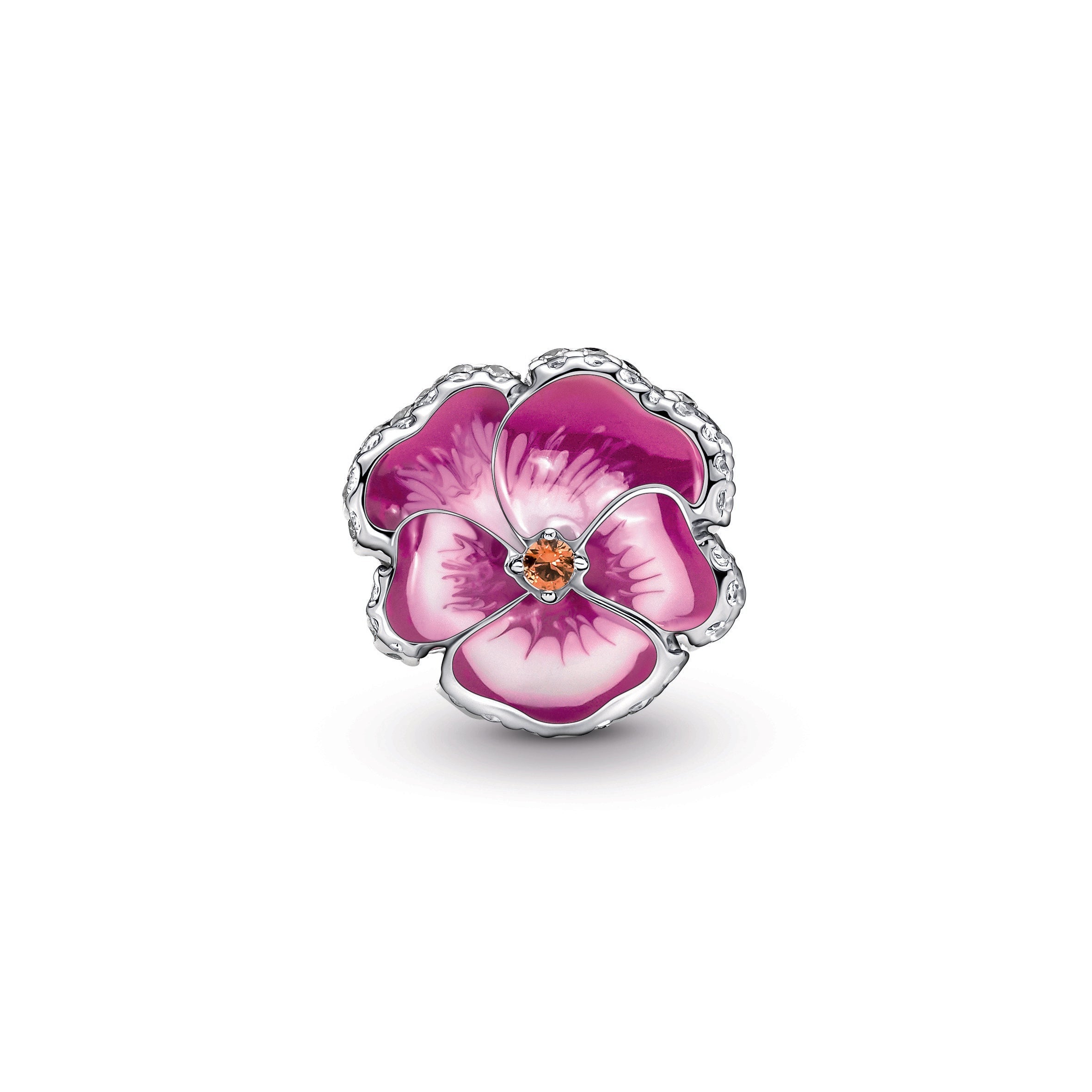 Pandora Pink Pansy Flower Charm