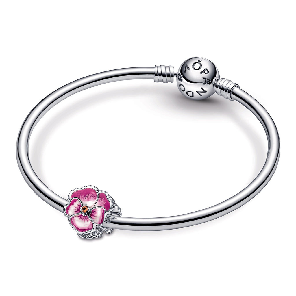Pandora Pink Pansy Flower Charm