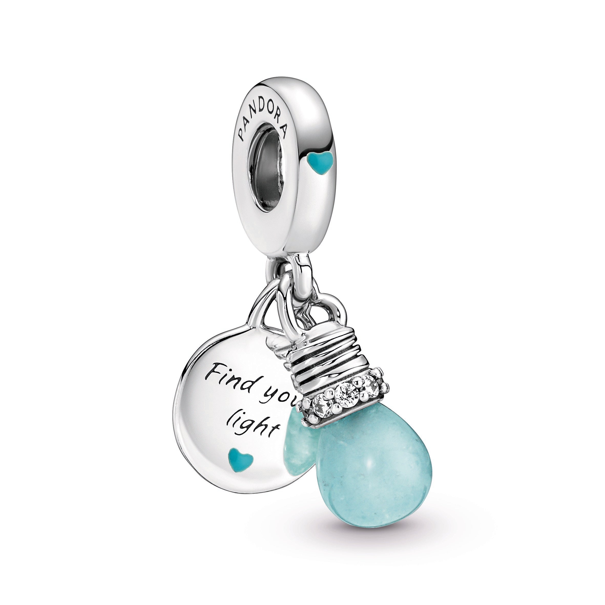 Pandora Glow-in-the-Dark Lightbulb Double Dangle Charm