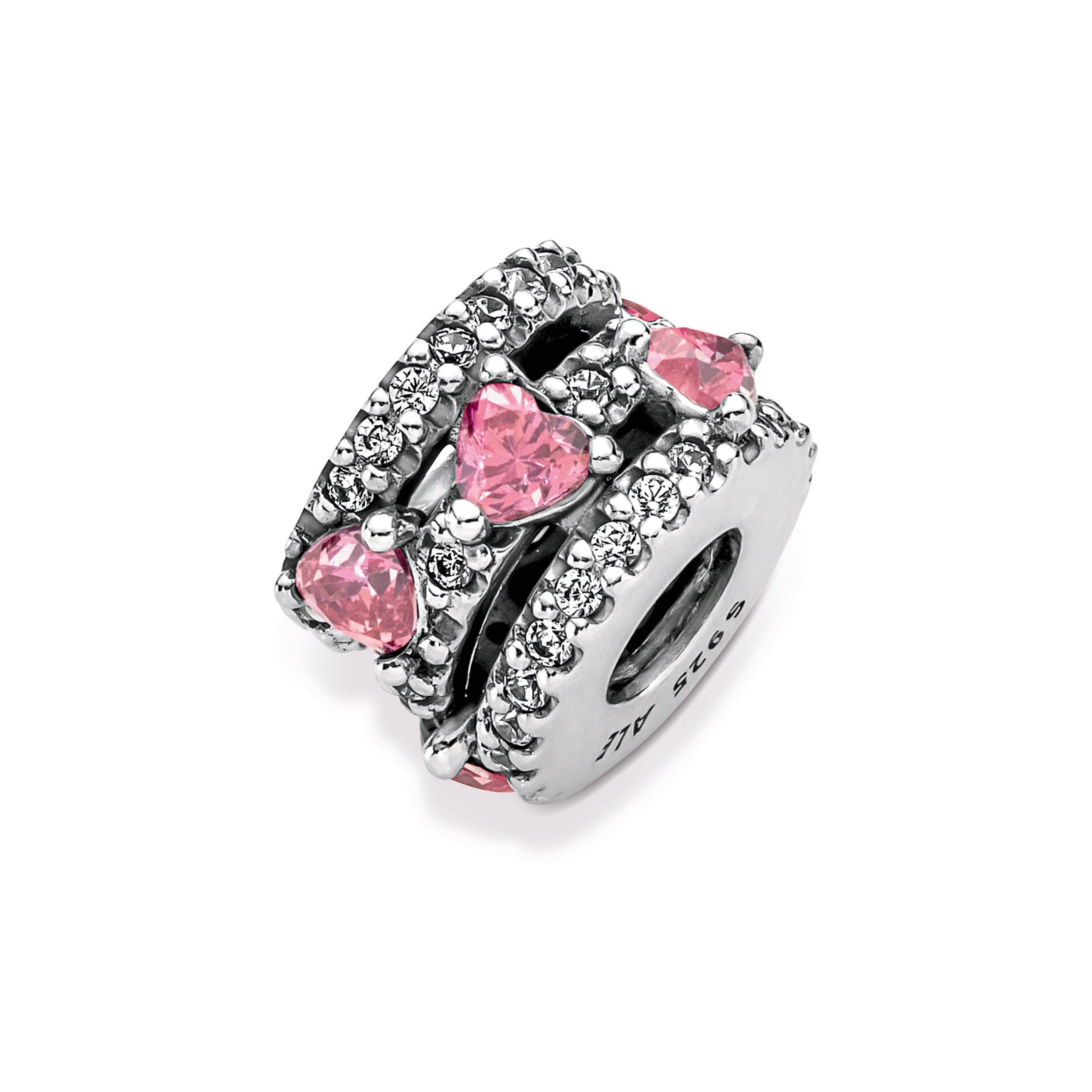 Pandora Sparkling Triple Halo Hearts Charm