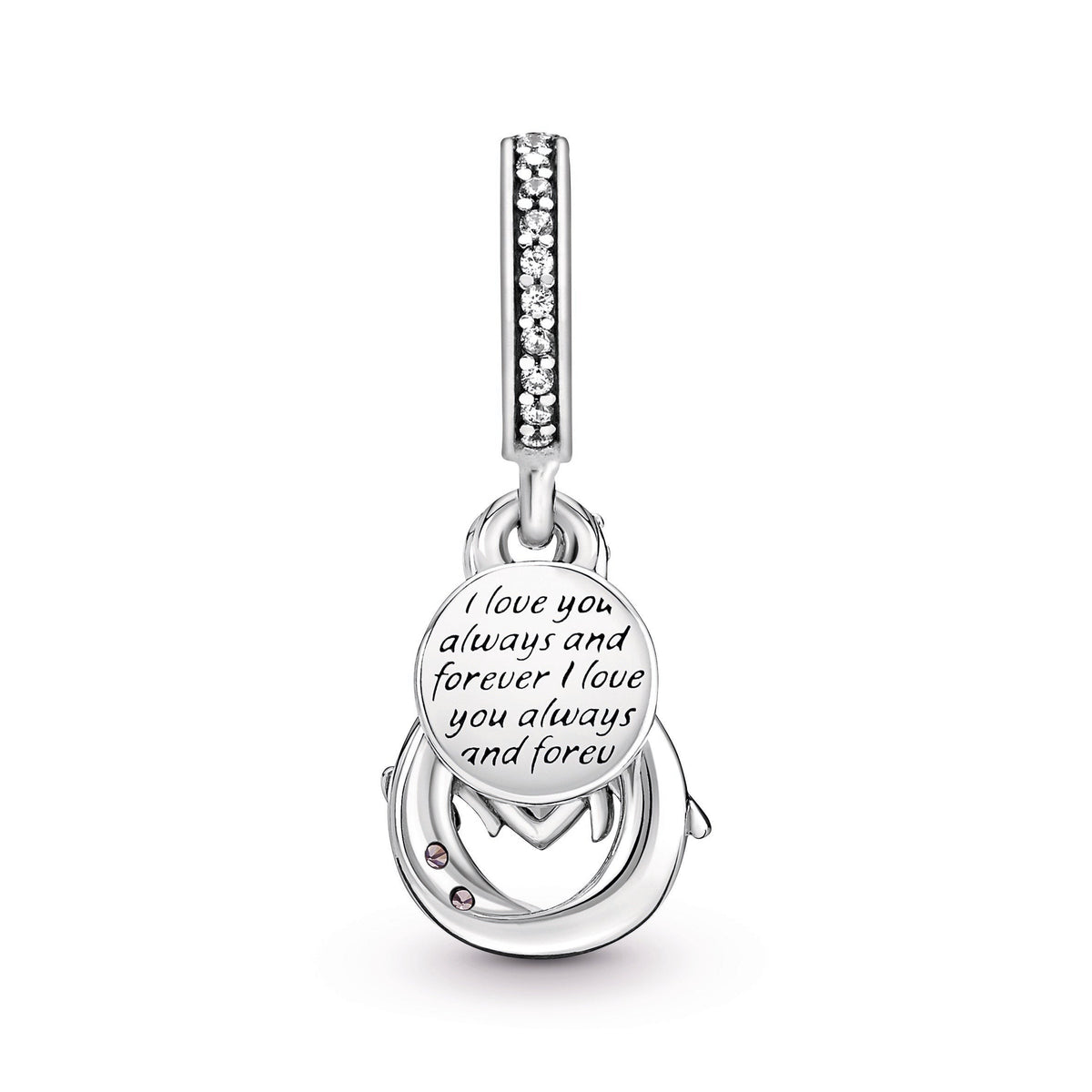 Pandora Mum Infinity Pave Double Dangle Charm