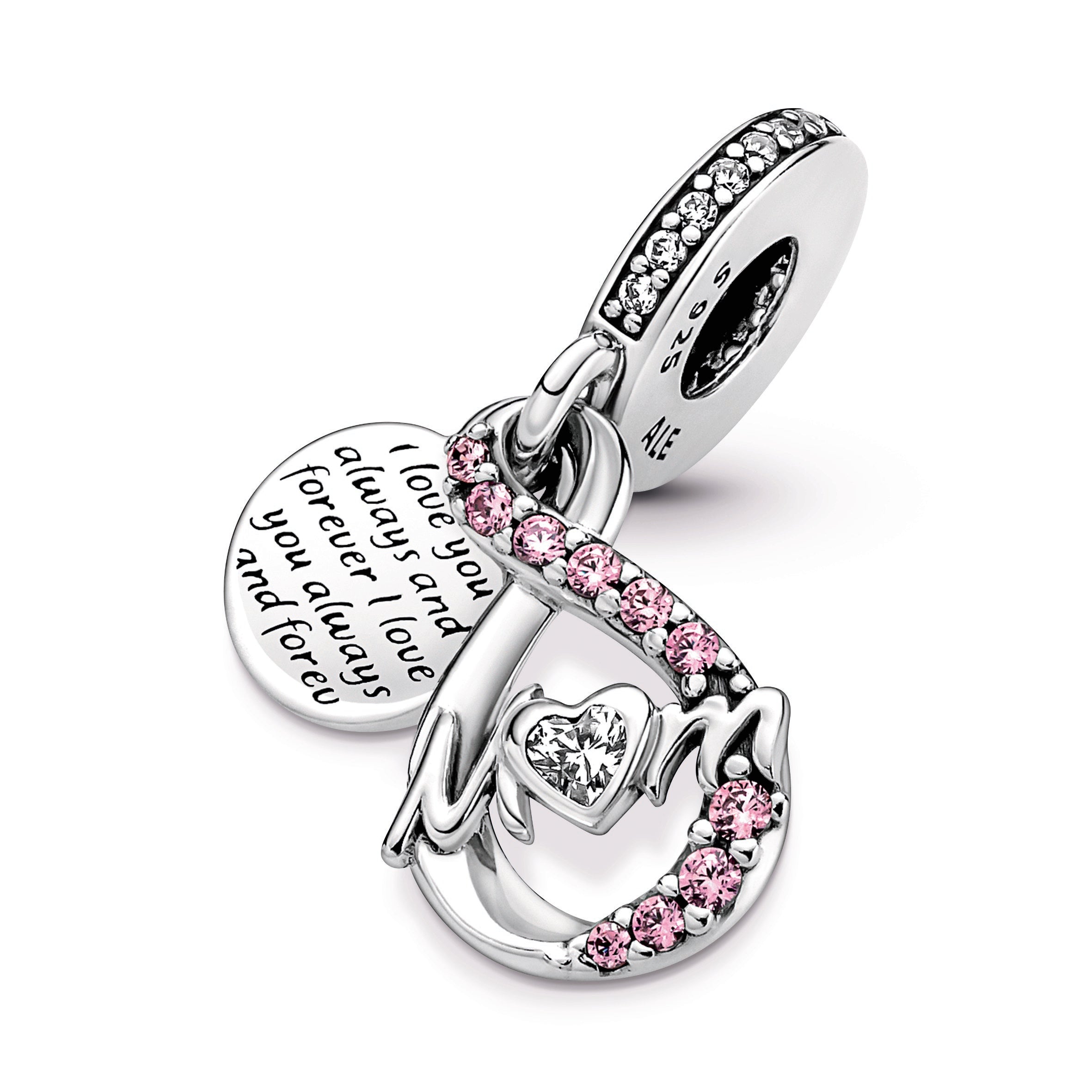 Pandora Mum Infinity Pave Double Dangle Charm