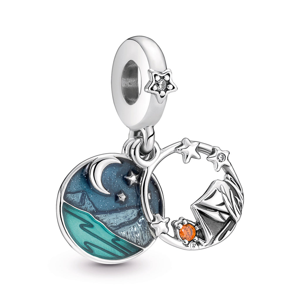 Pandora Camping Night Sky Double Dangle Charm