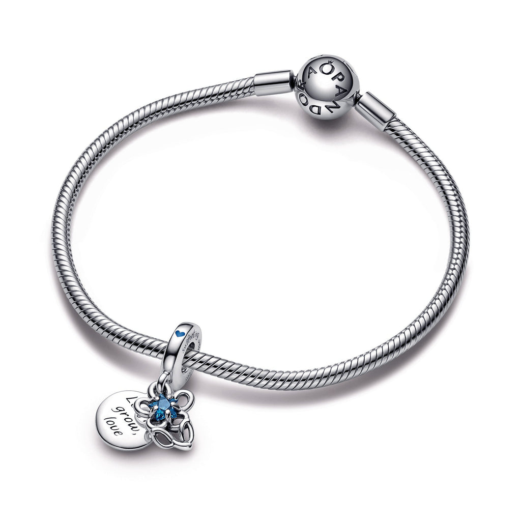 Pandora Blooming Flower Double Dangle Charm