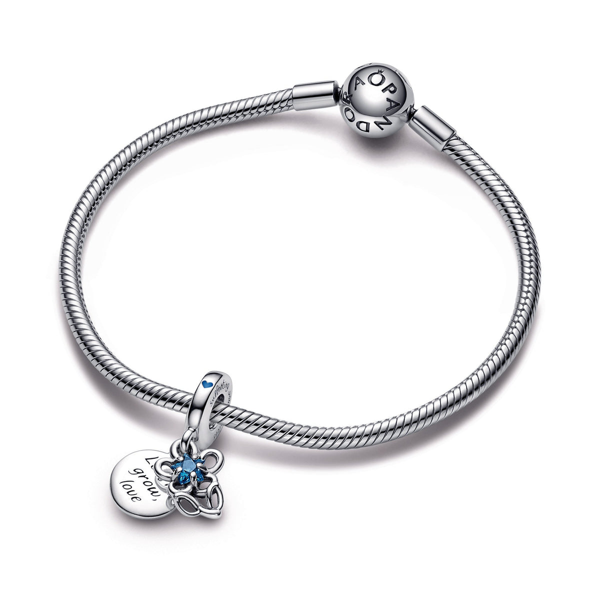Pandora Blooming Flower Double Dangle Charm