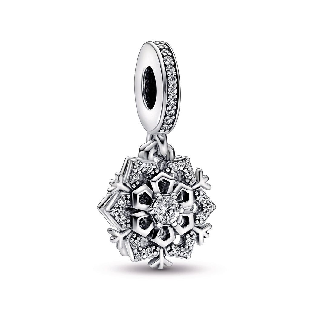 Pandora Sparkling Snowflake Double Dangle Charm