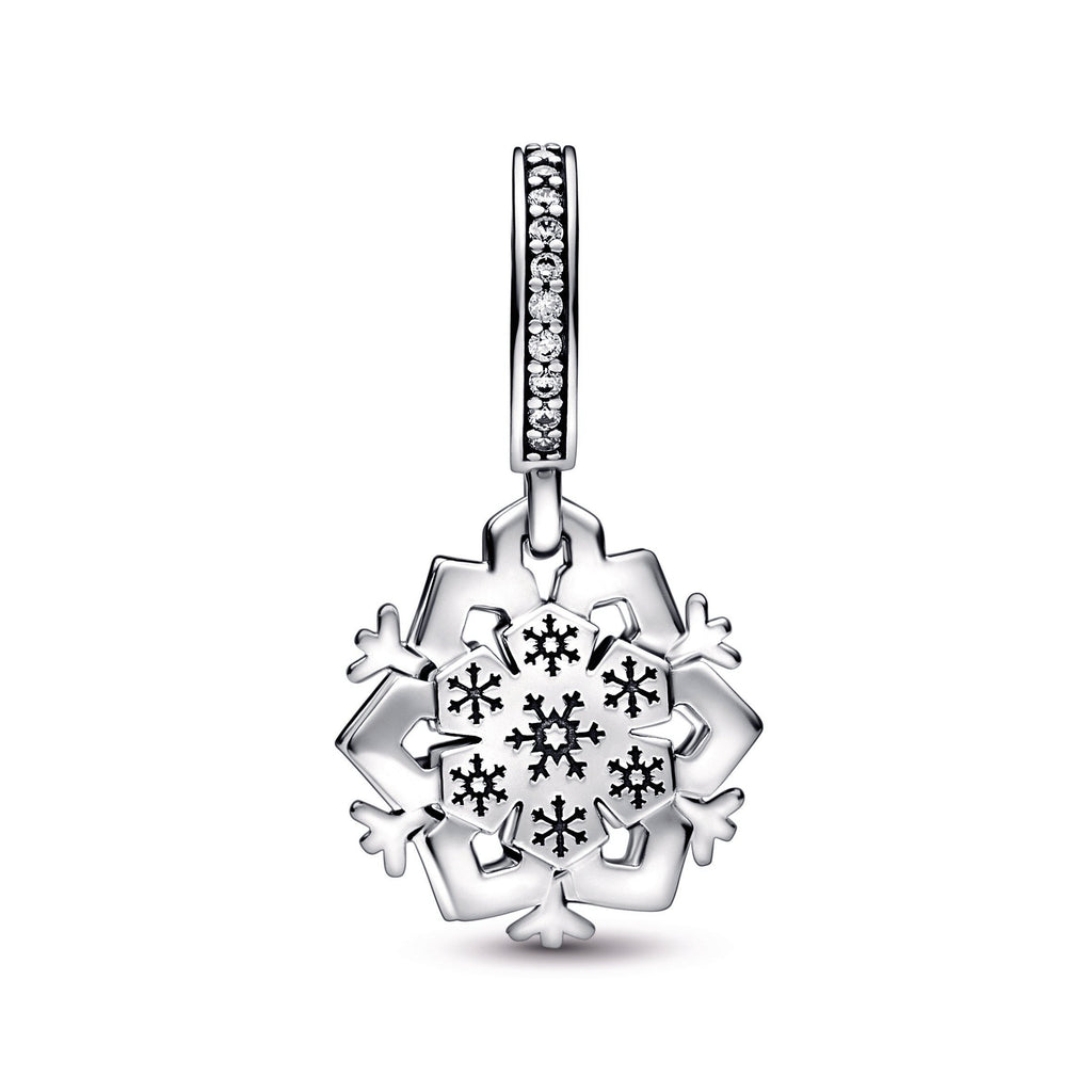 Pandora Sparkling Snowflake Double Dangle Charm