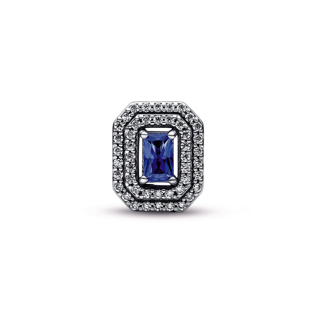Pandora Blue Sparkling Levelled Rectangular Charm