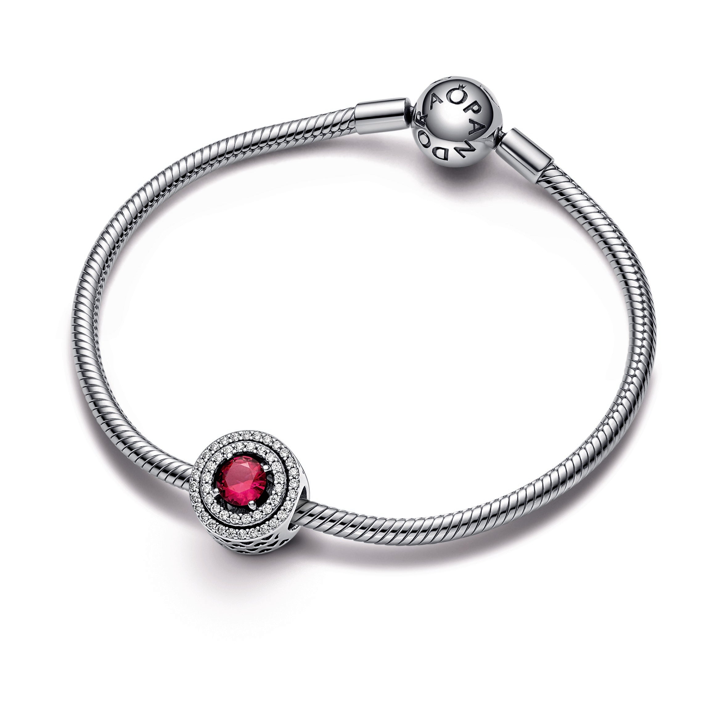 Pandora Red Sparkling Levelled Round Charm