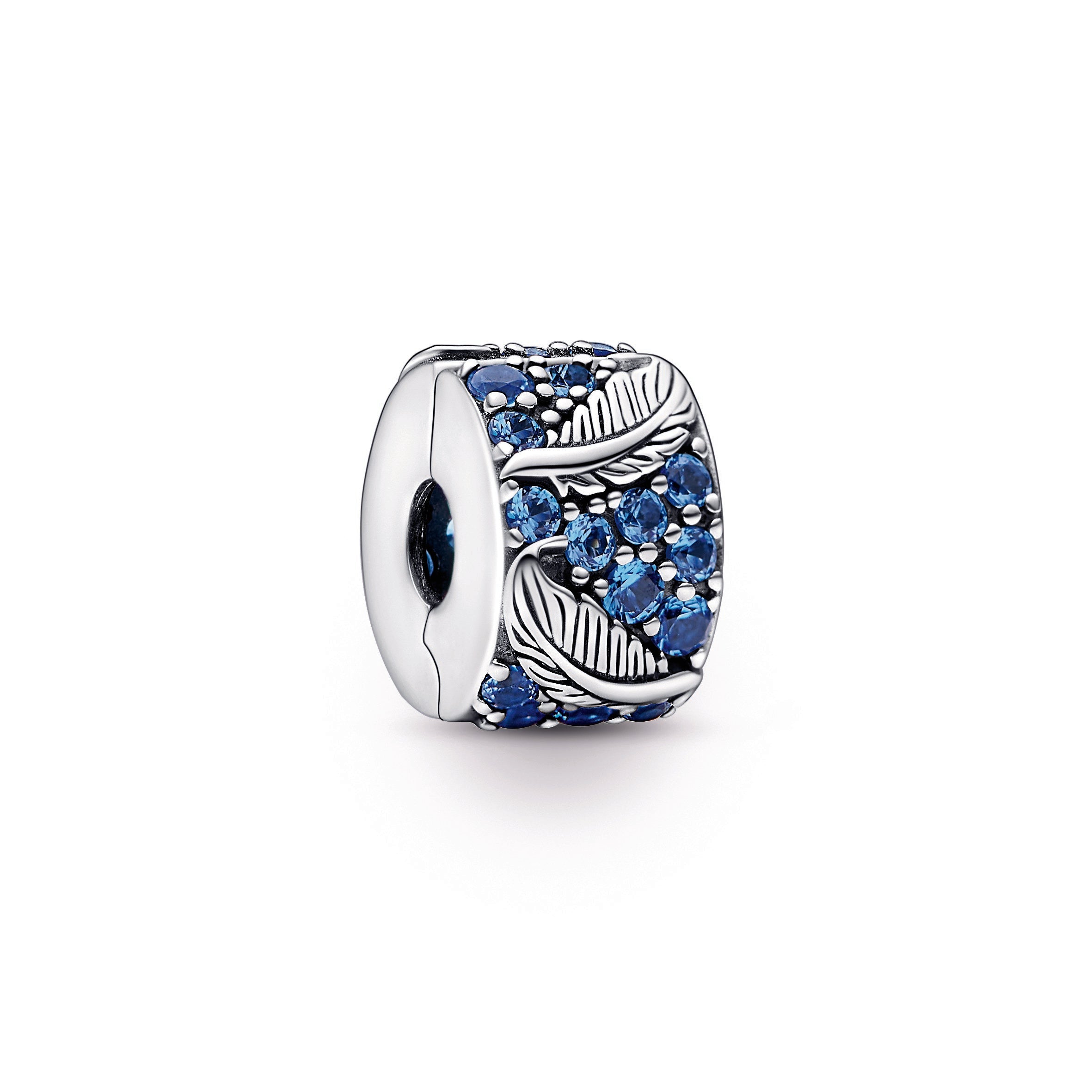 Pandora Curved Feather & Pave Clip Charm