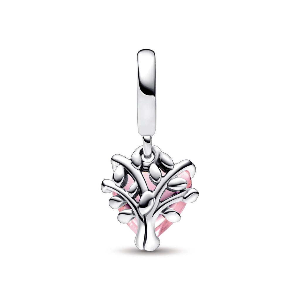 Pandora Pink Family Tree & Heart Dangle Charm
