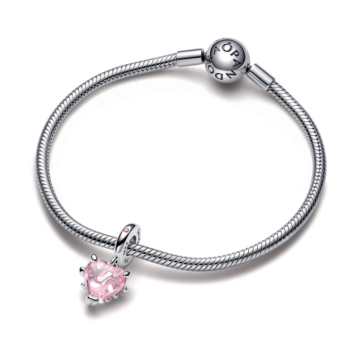 Pandora Pink Family Tree & Heart Dangle Charm