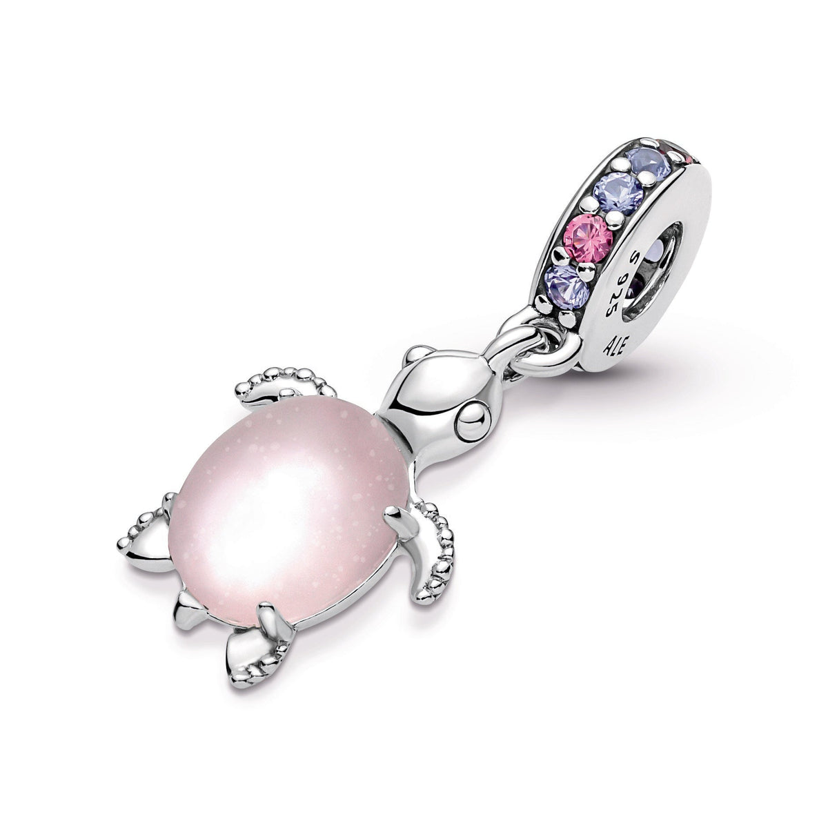 Pandora Murano Glass Pink Sea Turtle Dangle Charm