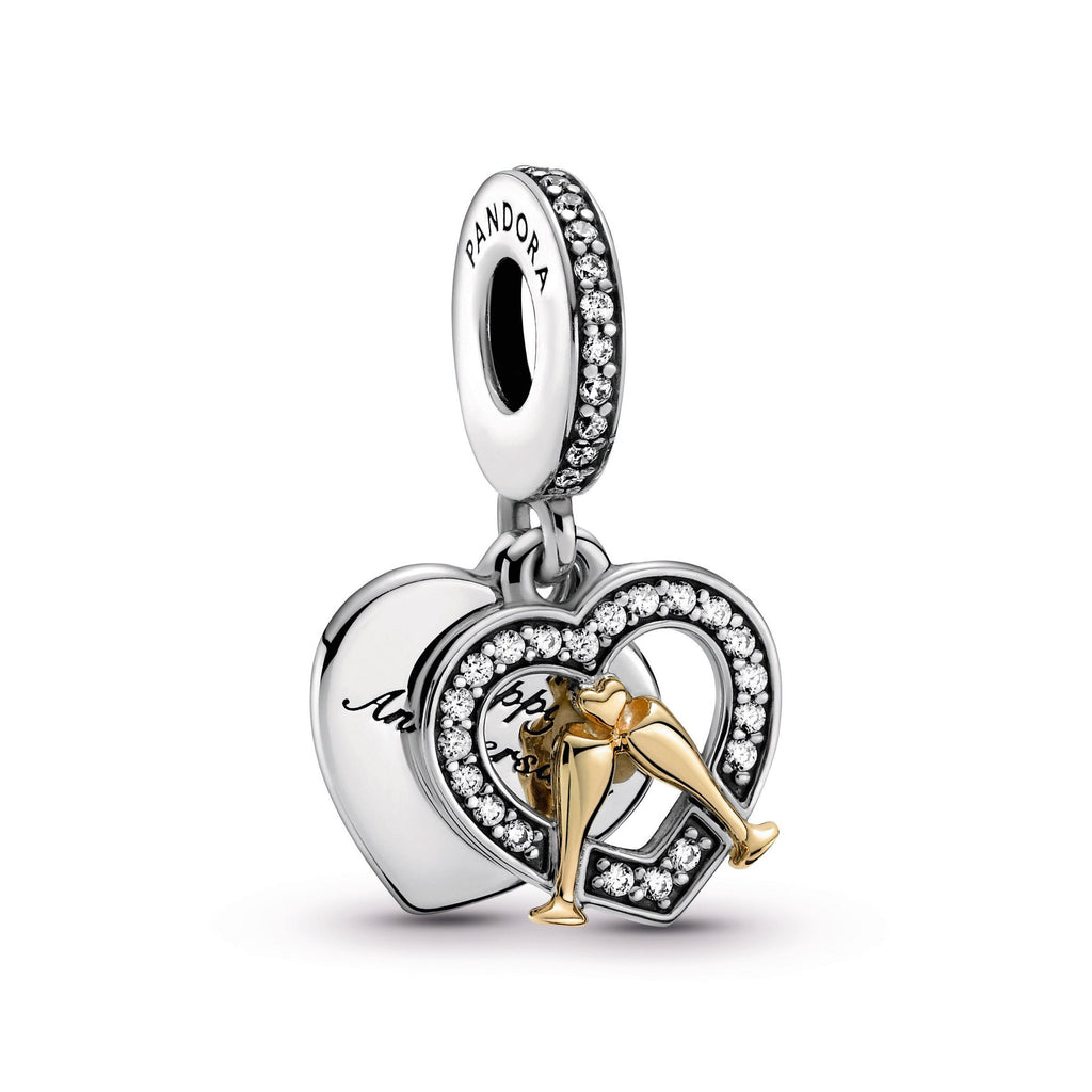 Pandora Two-Tone Happy Anniversary Dangle Charm