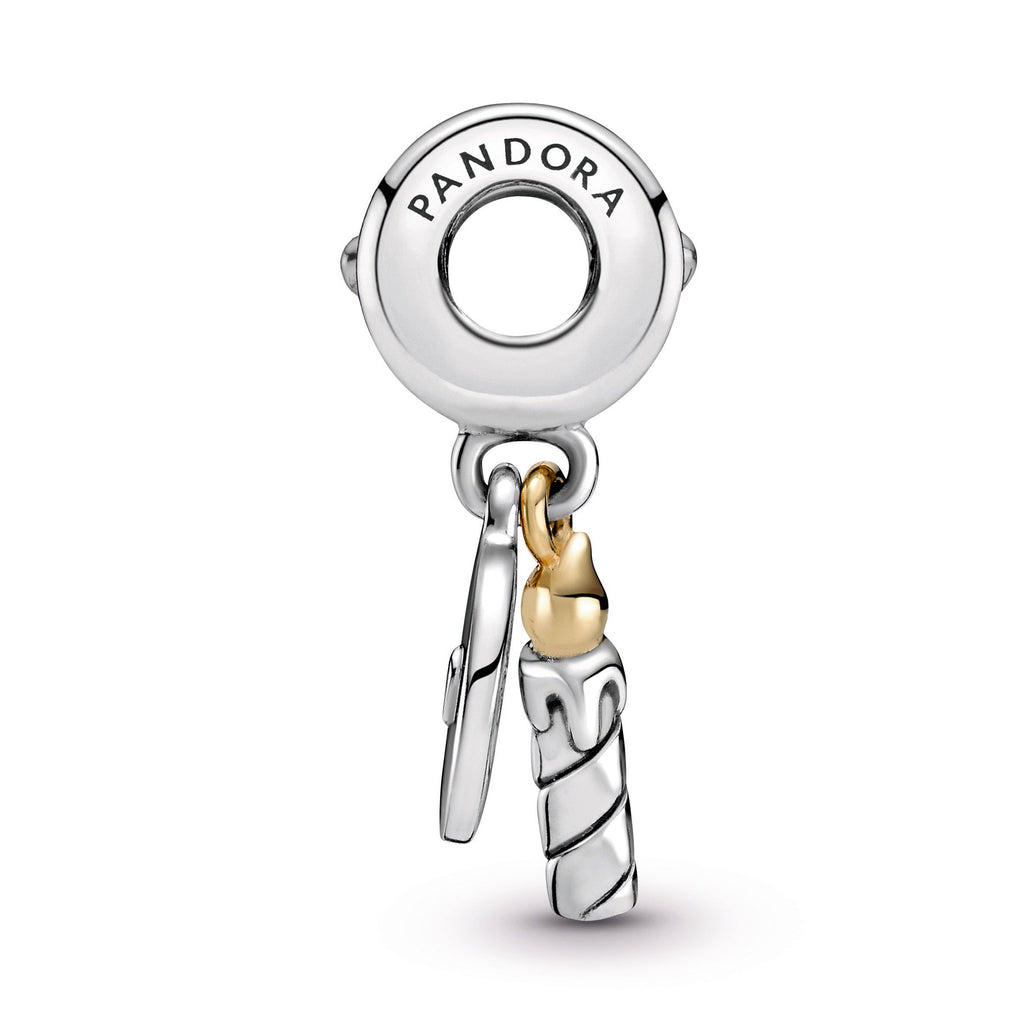Pandora Two-Tone Birthday Candle Dangle Charm