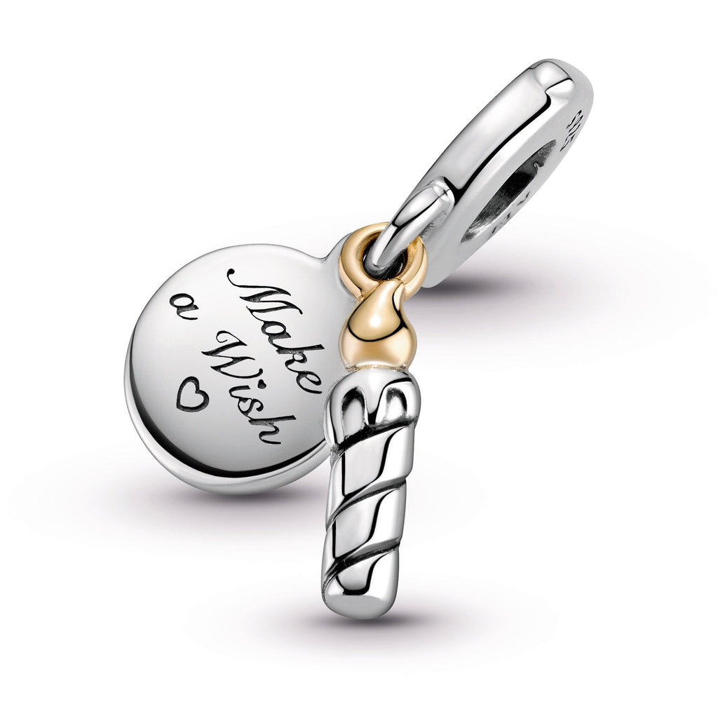 Pandora Two-Tone Birthday Candle Dangle Charm