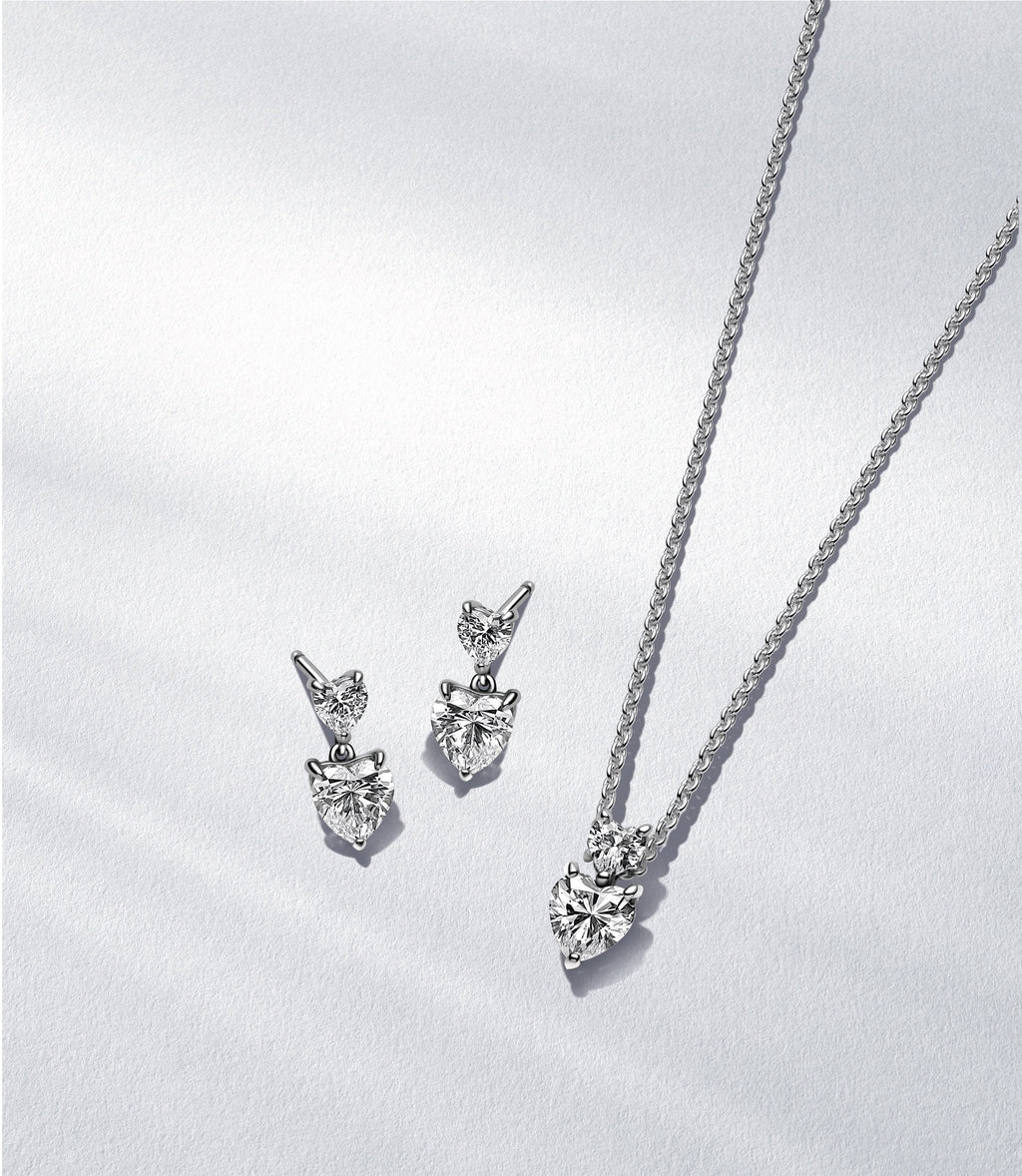 Pandora Timeless Hearts Necklace & Earring Gift Set