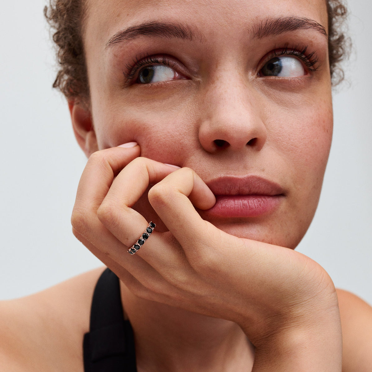 Pandora Black Sparkling Row Eternity Ring
