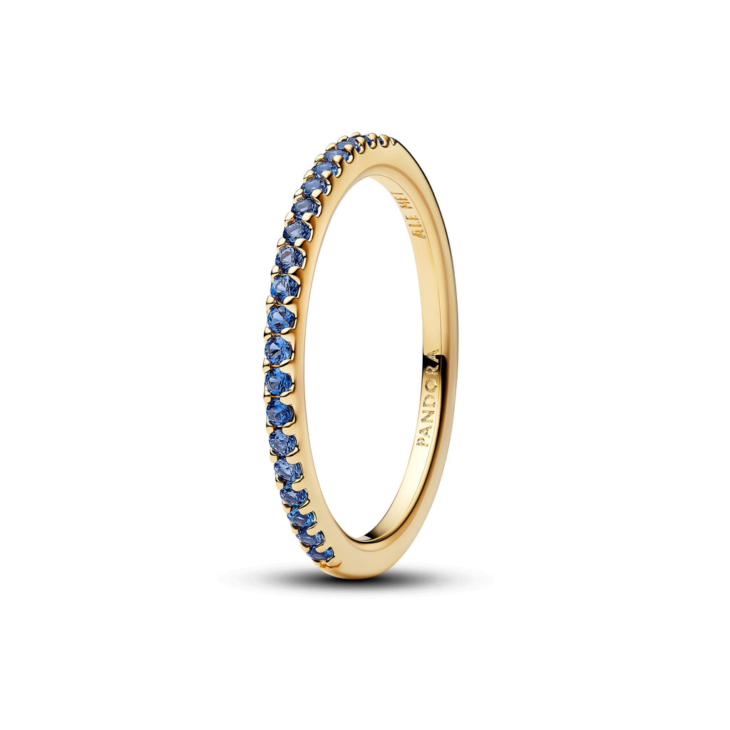 Pandora Sparkling Blue Half-Eternity Band Ring