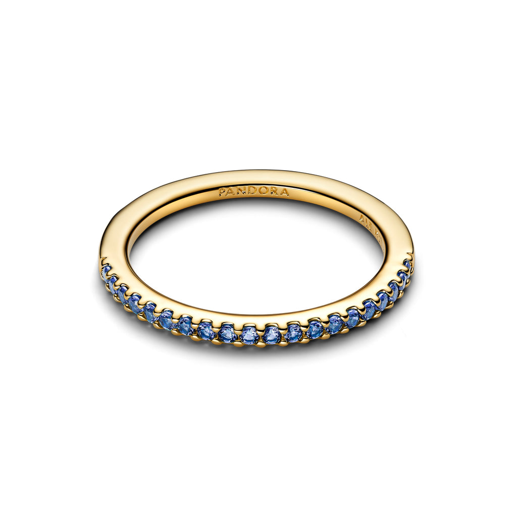 Pandora Sparkling Blue Half-Eternity Band Ring