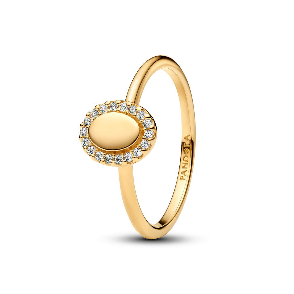 Pandora Engravable Oval Halo Ring