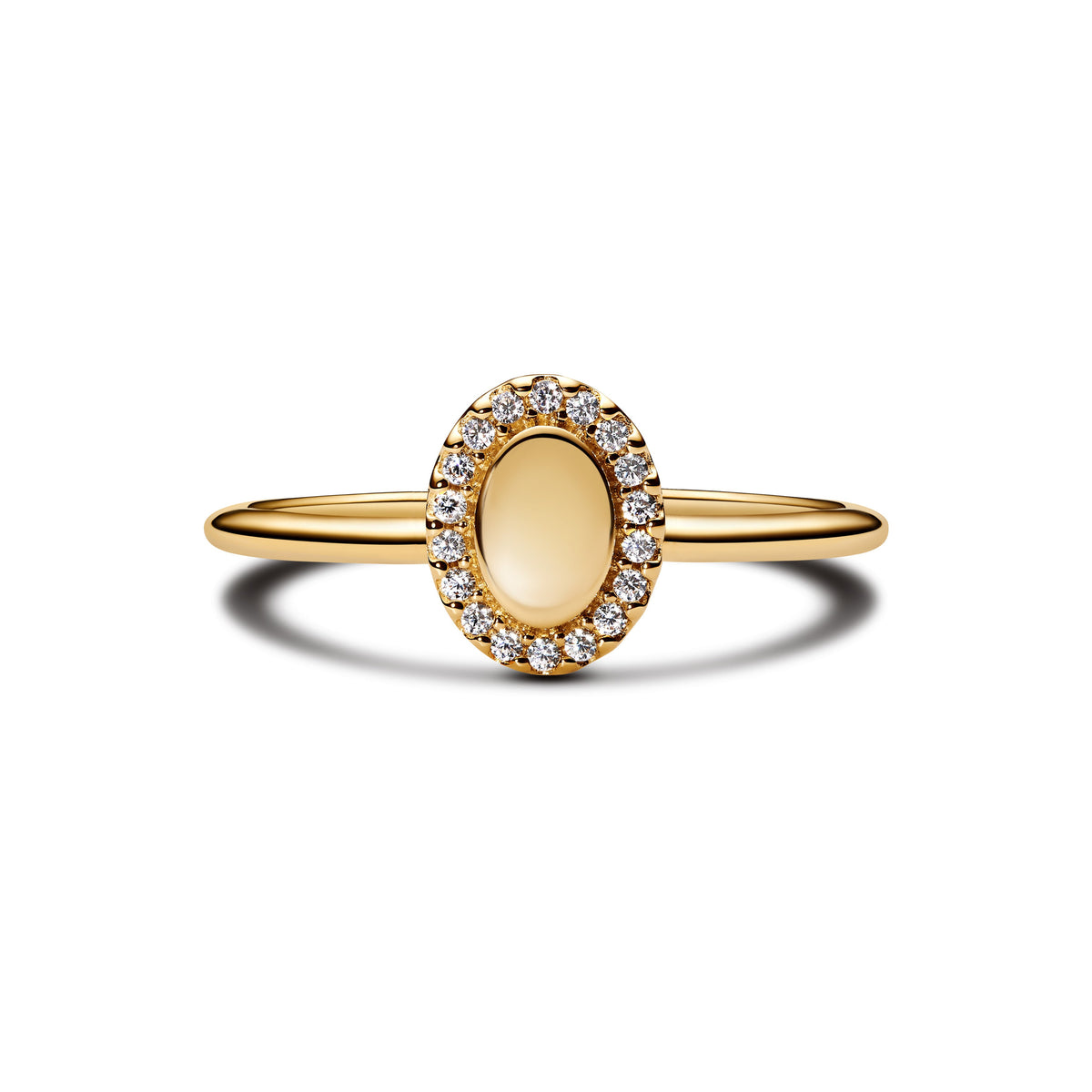 Pandora Engravable Oval Halo Ring
