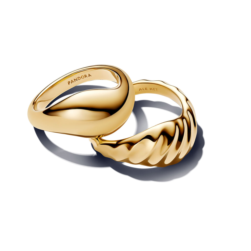 Pandora Rippled Stacking Rings