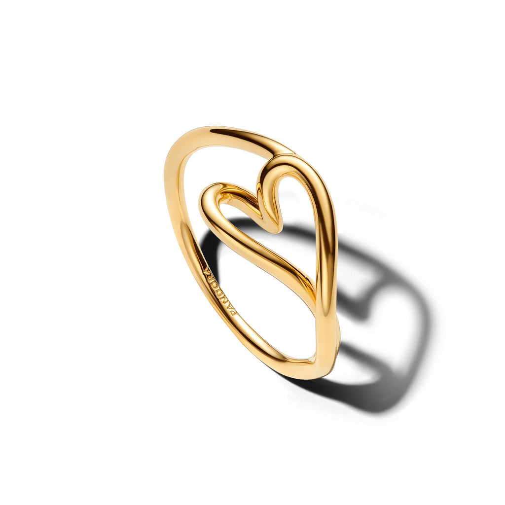 Pandora Organically Shaped Heart Small Ring