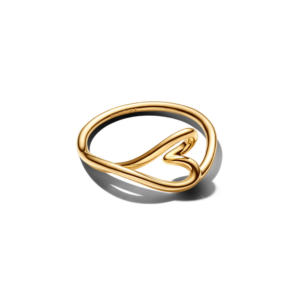 Pandora Organically Shaped Heart Small Ring