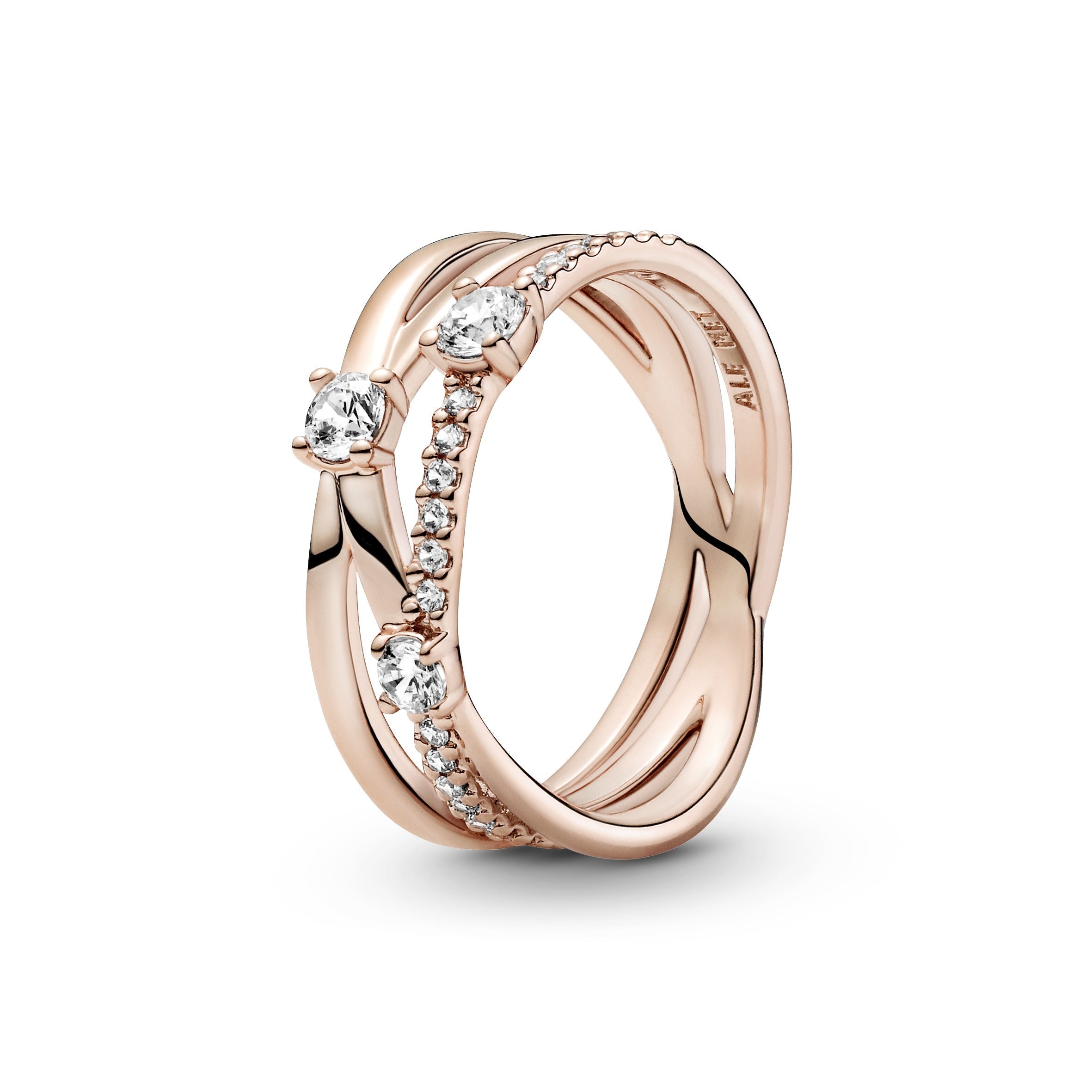 Pandora Sparkling Triple Band Ring
