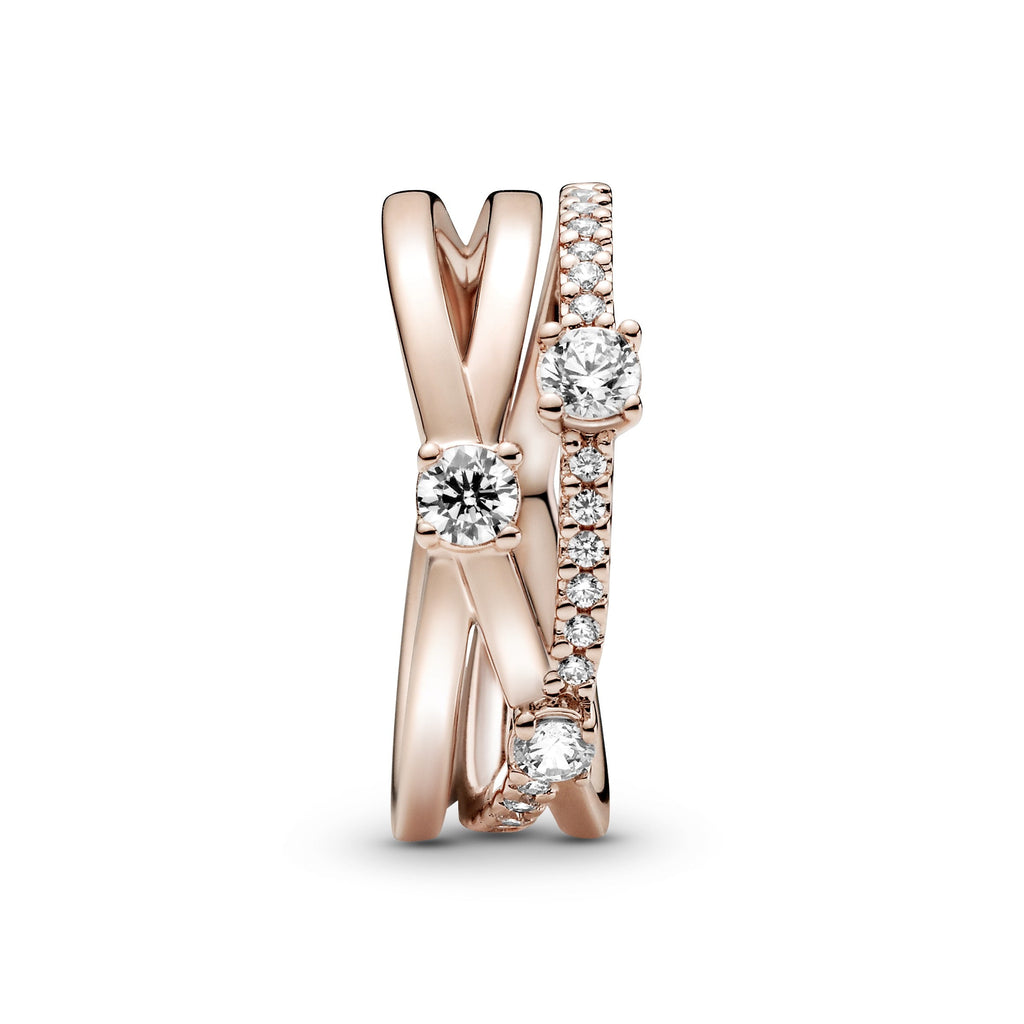 Pandora Sparkling Triple Band Ring