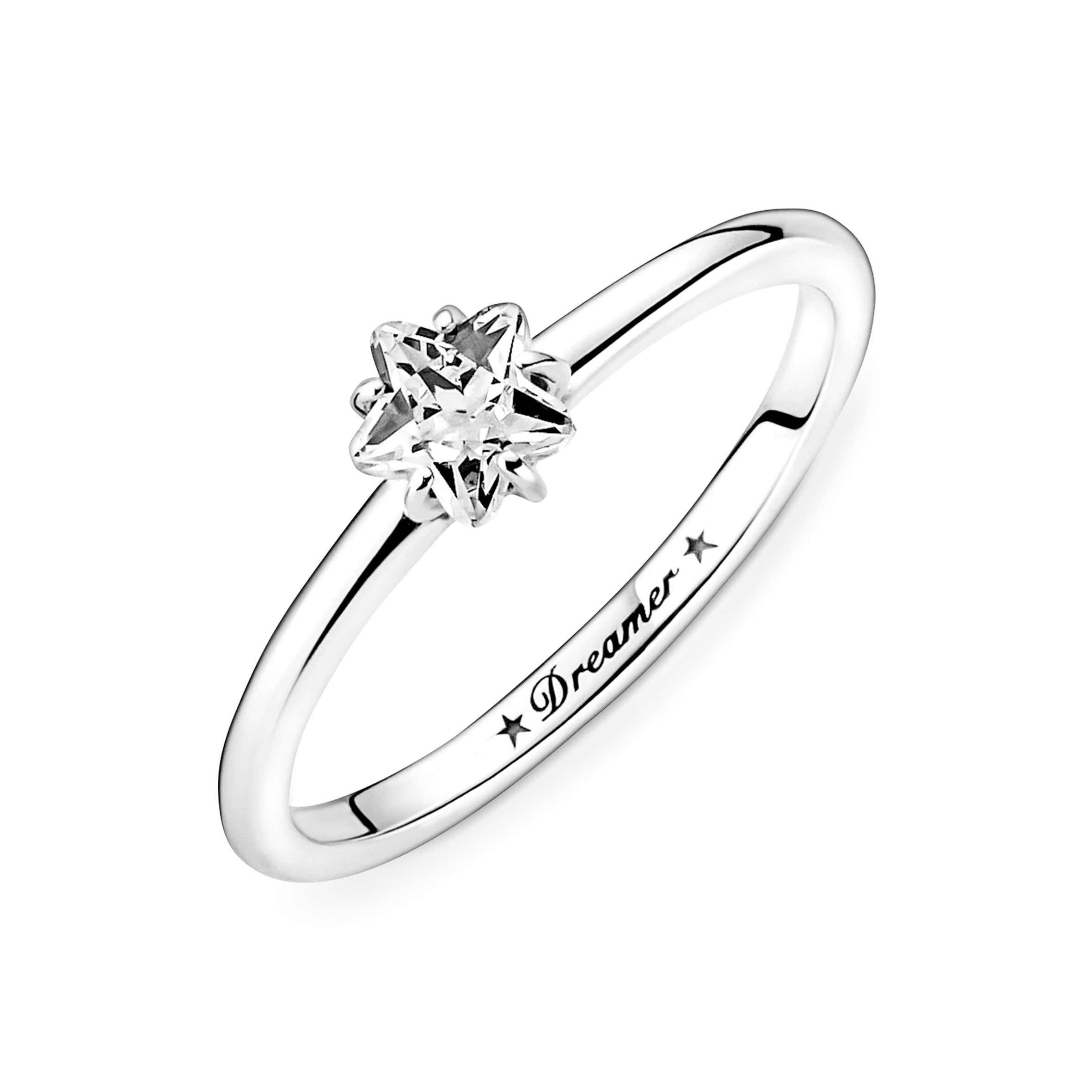 Pandora Celestial Sparkling Star Solitaire Ring