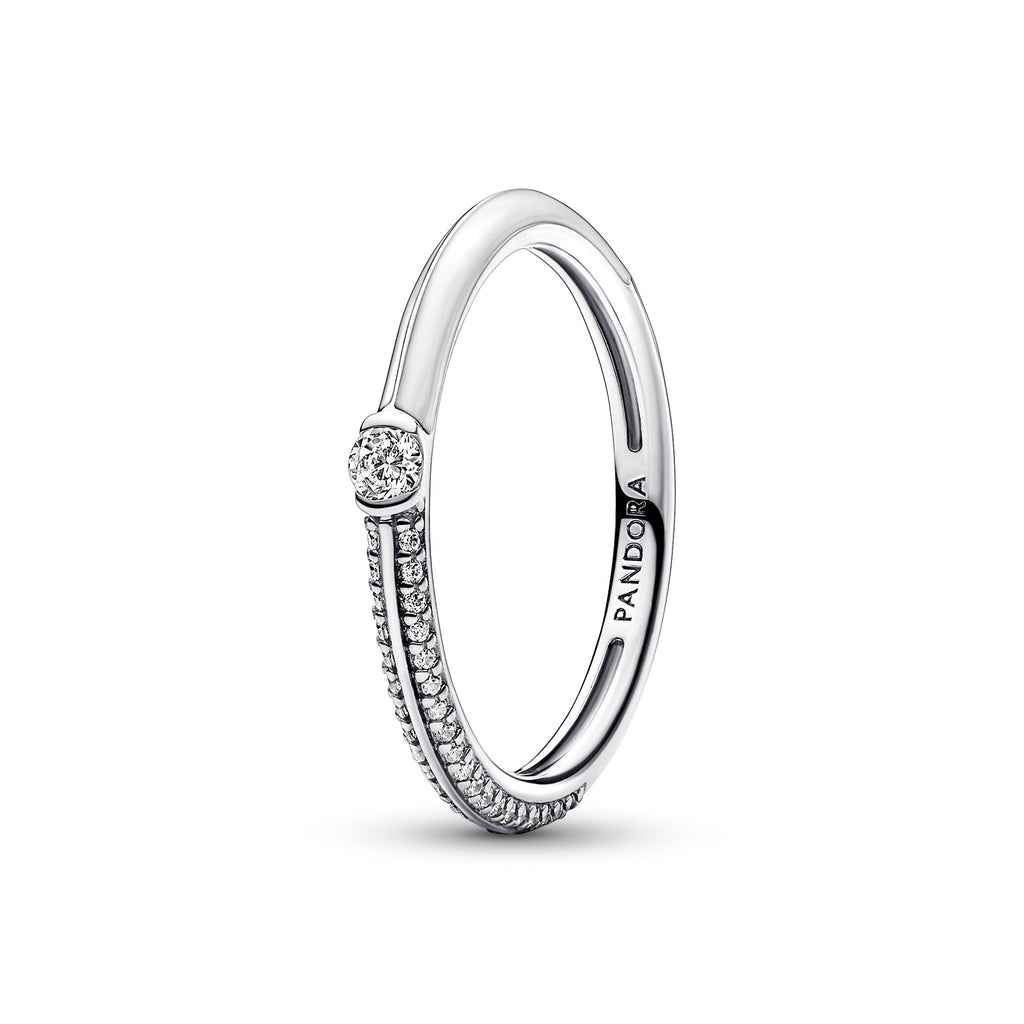 Pandora ME Pave & White Dual Ring