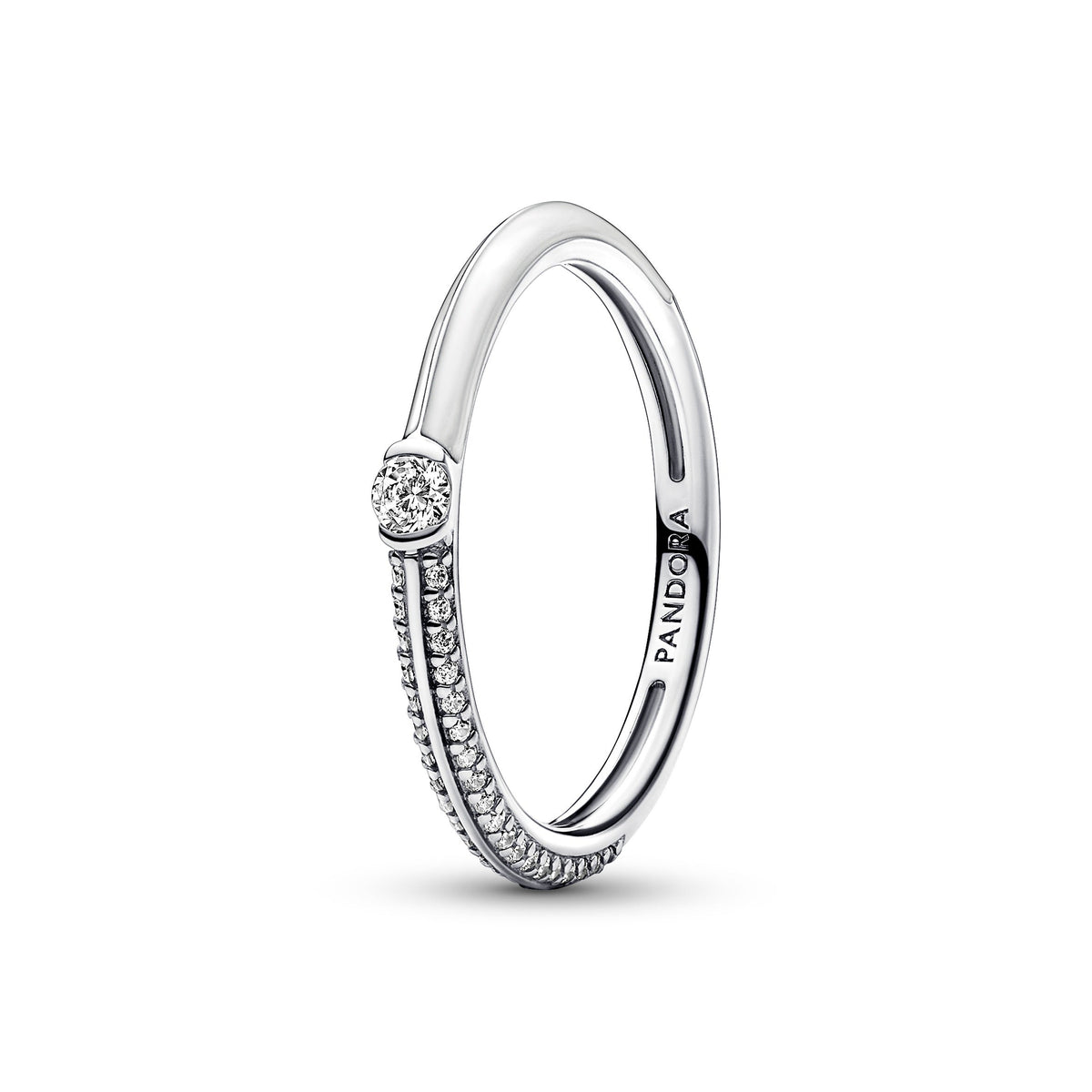 Pandora ME Pave & White Dual Ring