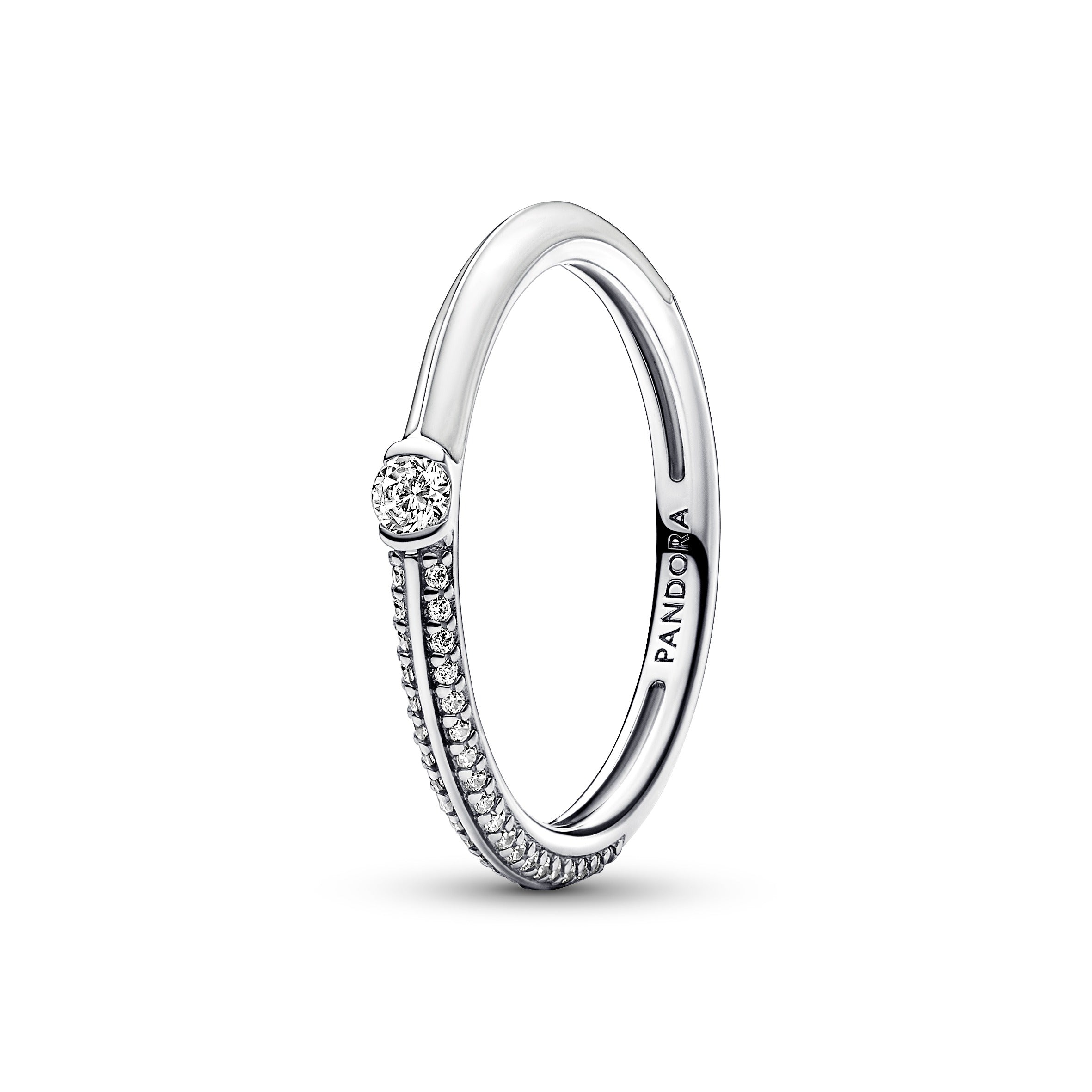 Pandora ME Pave & White Dual Ring