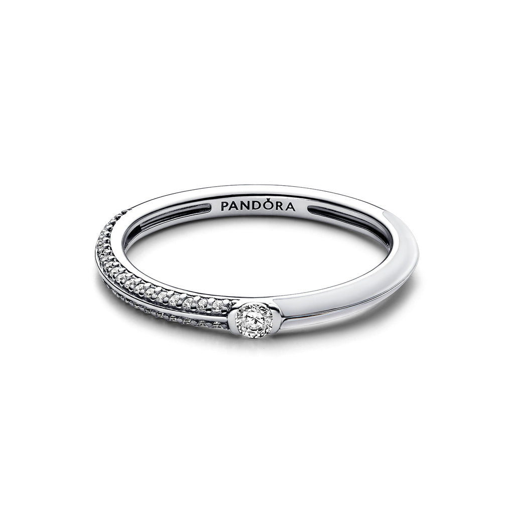 Pandora ME Pave & White Dual Ring