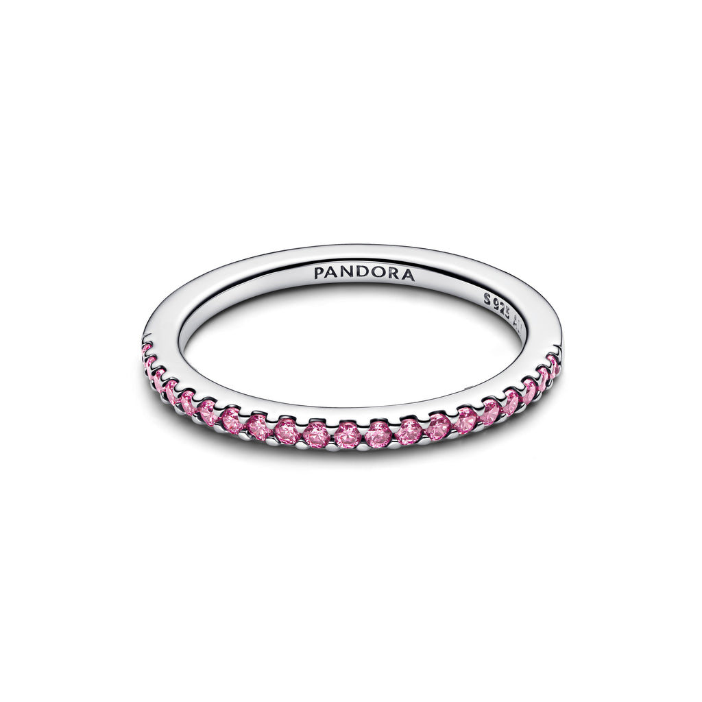 Pandora Sparkling Pink Band Ring