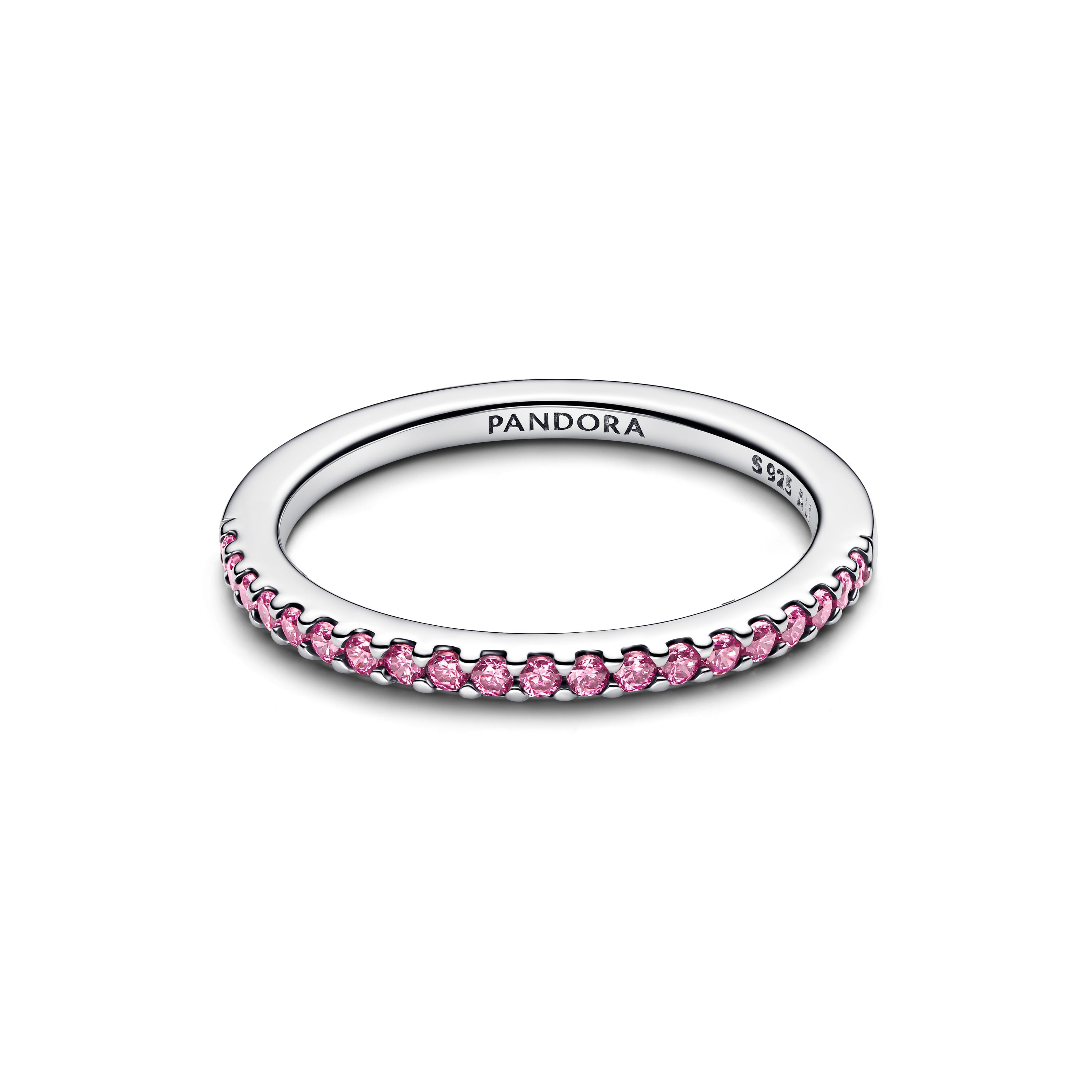 Pandora Sparkling Pink Band Ring