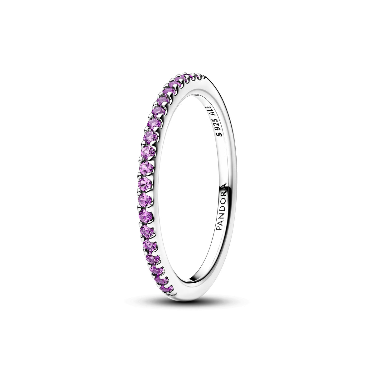 Pandora Sparkling Purple Half-Eternity Band Ring