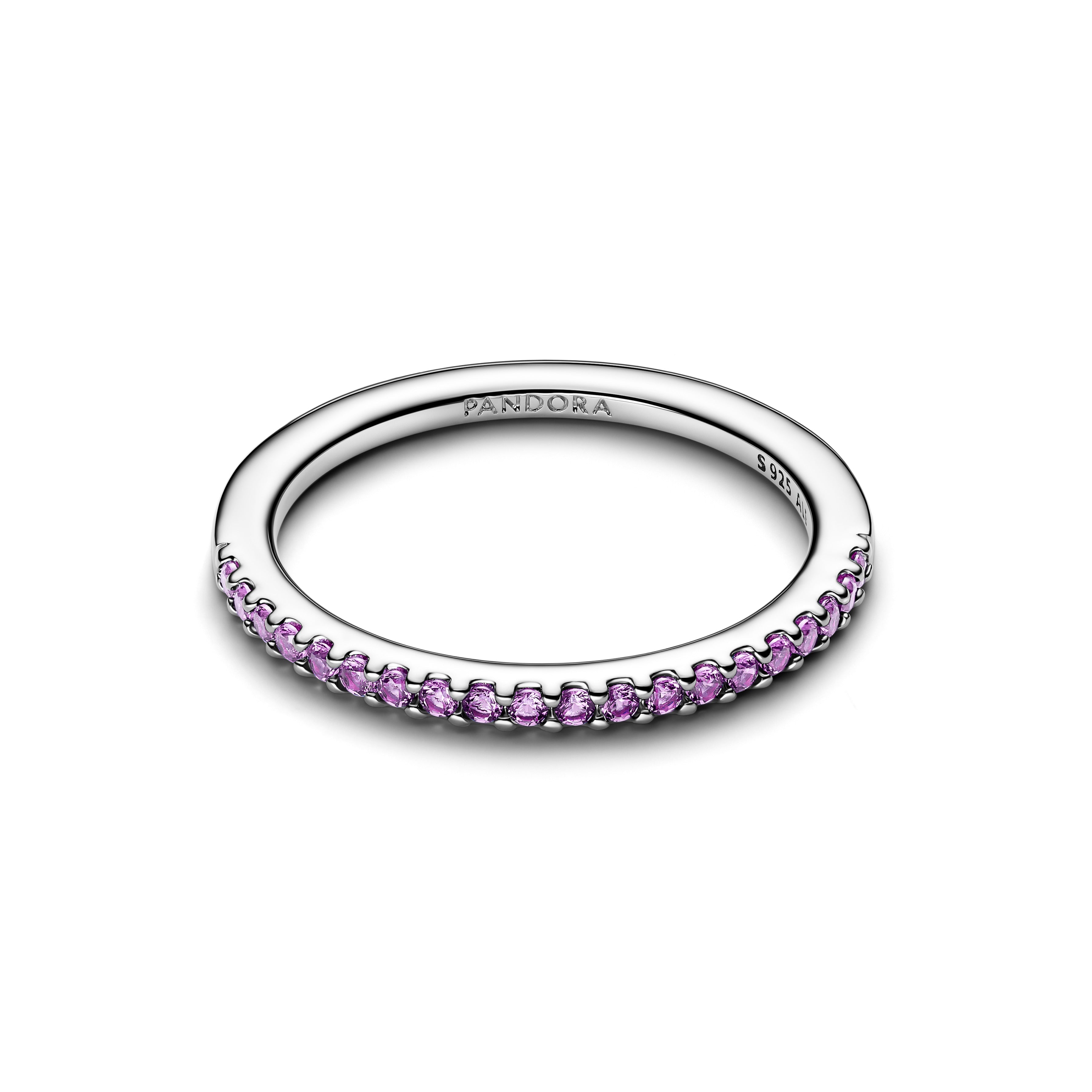 Pandora Sparkling Purple Half-Eternity Band Ring