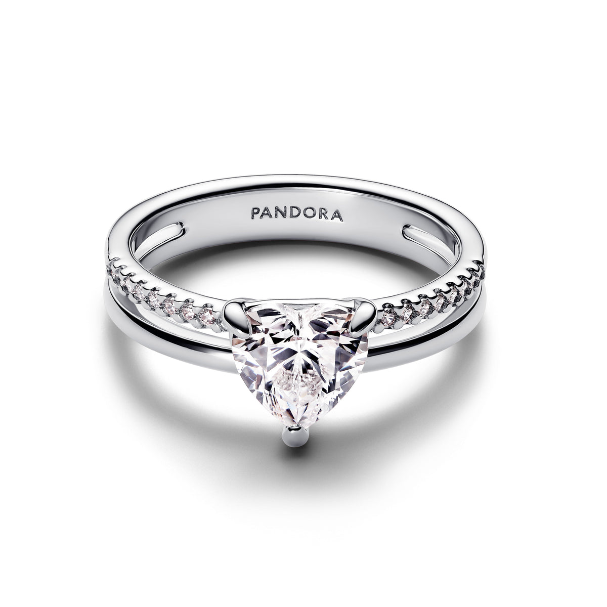 Pandora Double Band Heart Ring