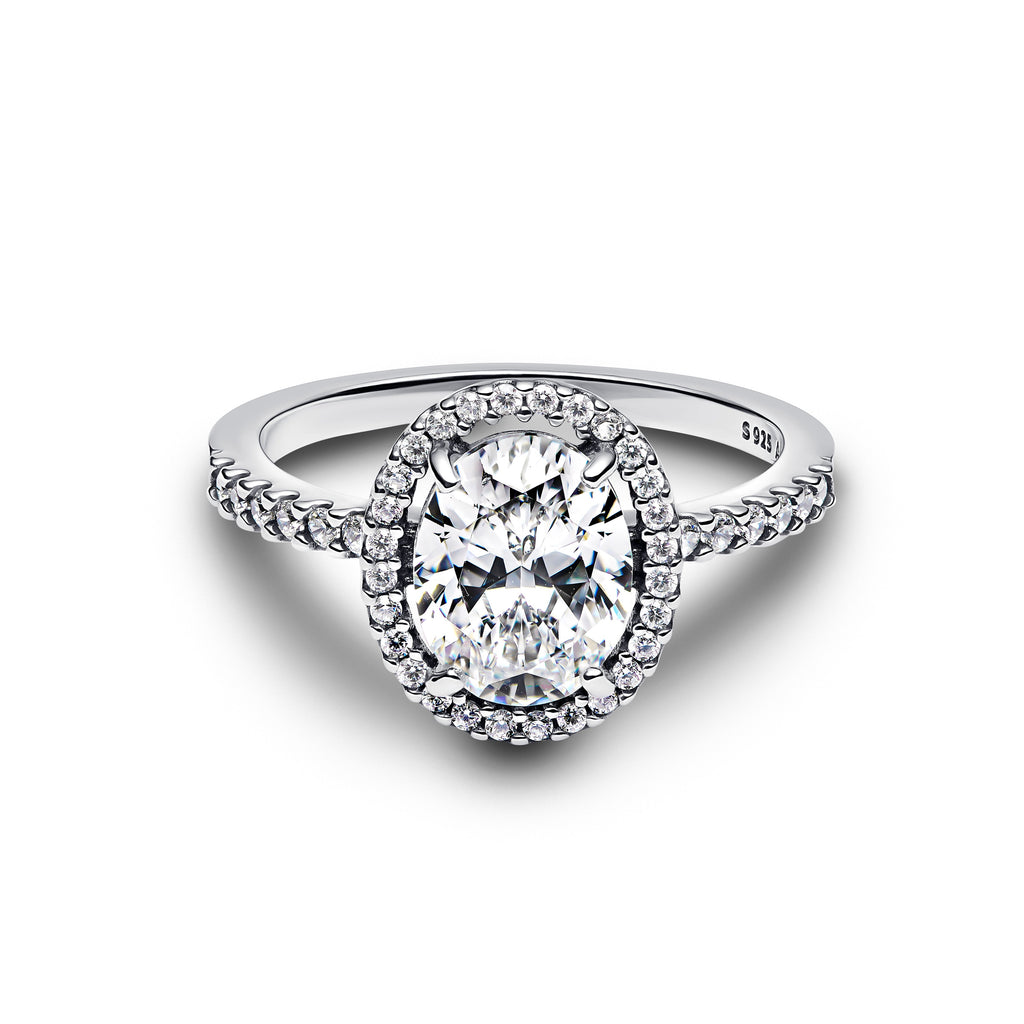 Pandora Oval Sparkling Halo Statement Ring